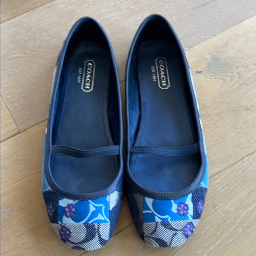 Lightly used Coach Patchwork flats